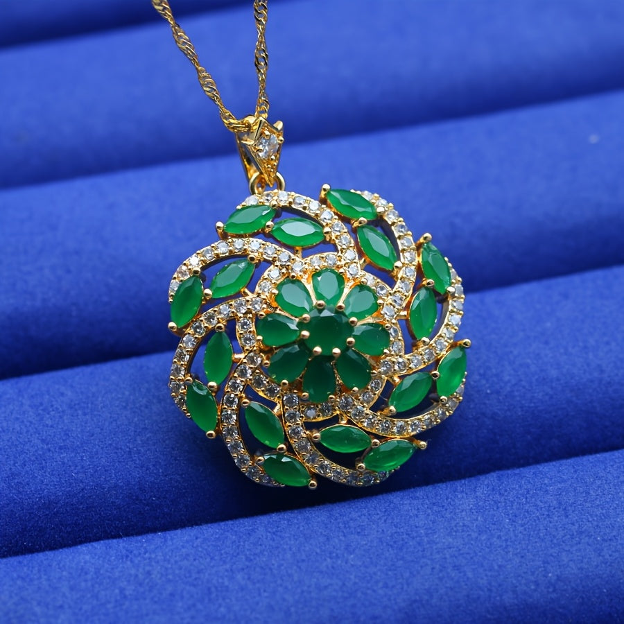 Elegant Flerfärgad Kubisk Zirkonia Hänge Halsband
