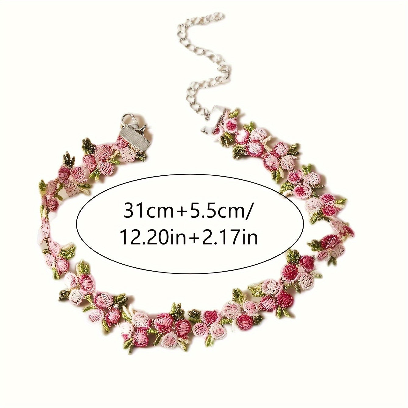 Elegant Design Rosa Blomma Choker Halsband