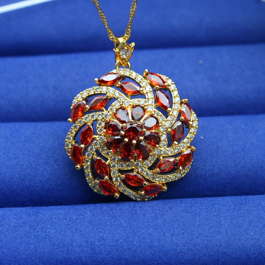Elegant Flerfärgad Kubisk Zirkonia Hänge Halsband