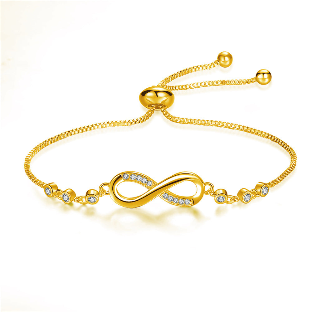 Justerbart Infinity-armband i Silver