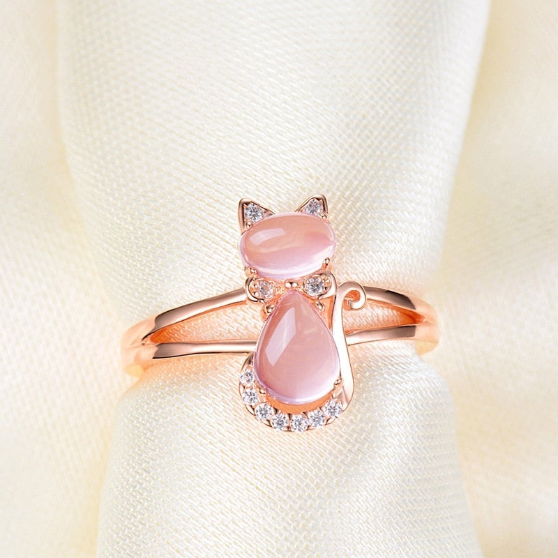 Katt Ring i Roséguld
