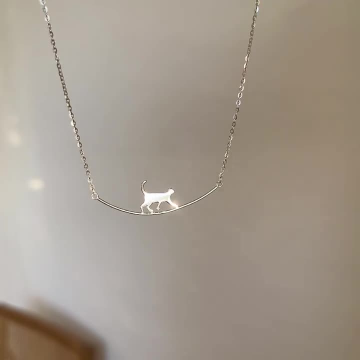 Kattklättring Halsband i Silver