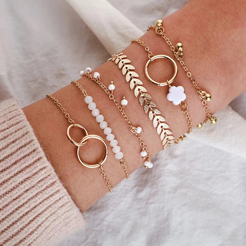 Pack mit Boho-Armband in Gold
