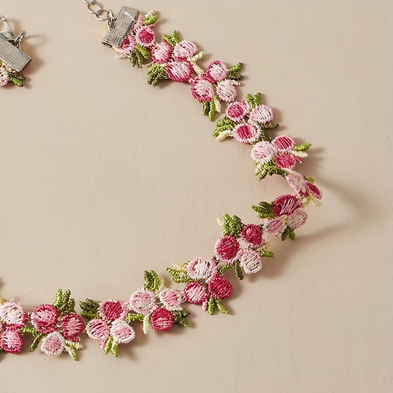 Elegant Design Rosa Blomma Choker Halsband