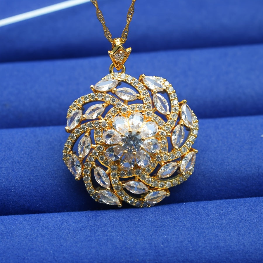 Elegant Flerfärgad Kubisk Zirkonia Hänge Halsband