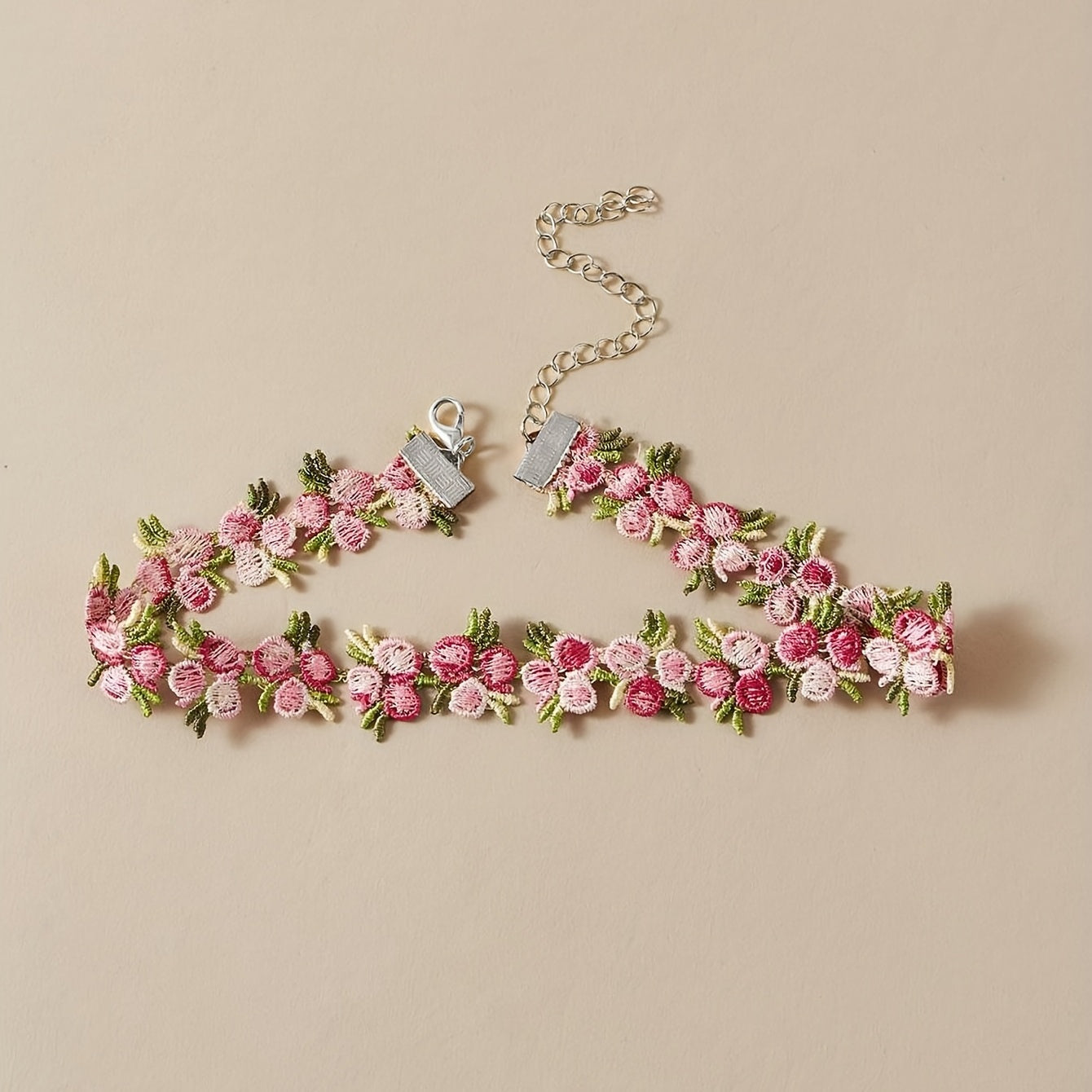 Elegant Design Rosa Blomma Choker Halsband