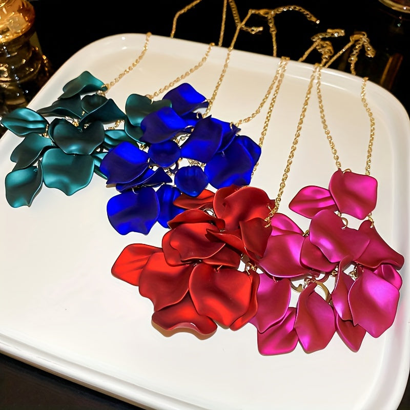 Lyxig Elegant Blomsterblad Fringed Halsband