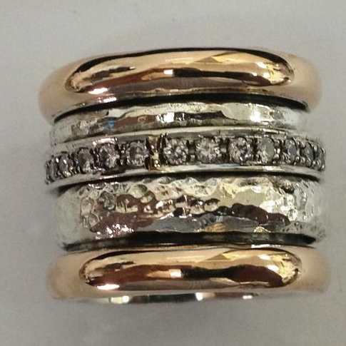 Vintage Lagerad Tjock Guld Ring