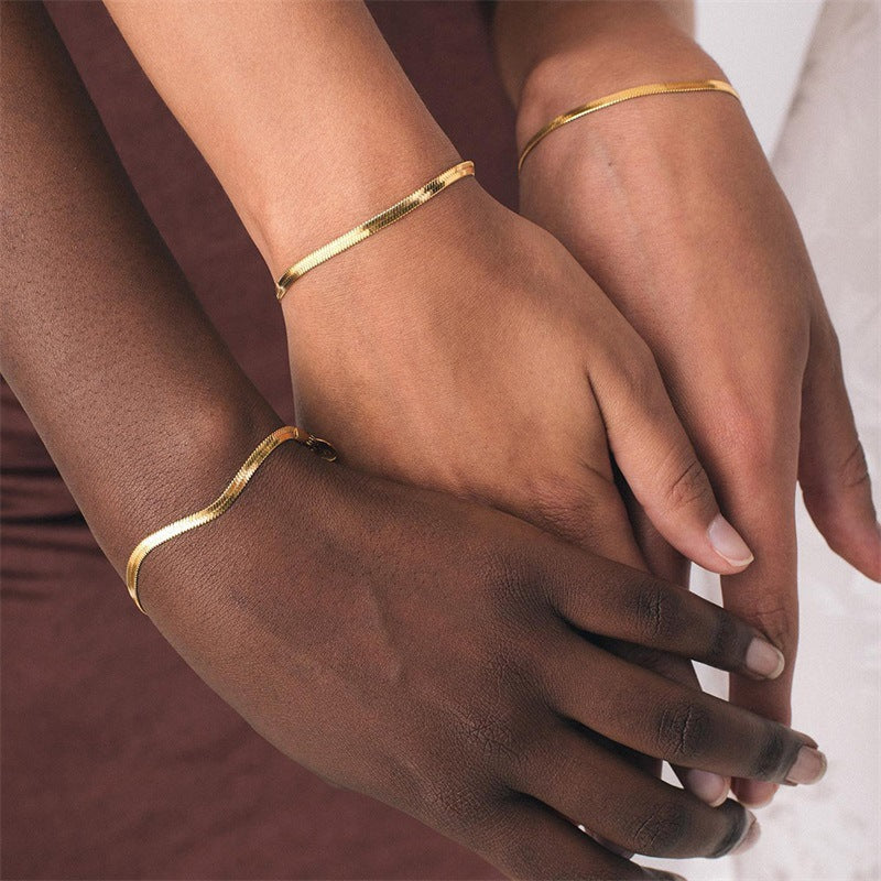 Vida Guld Herringbone Armband