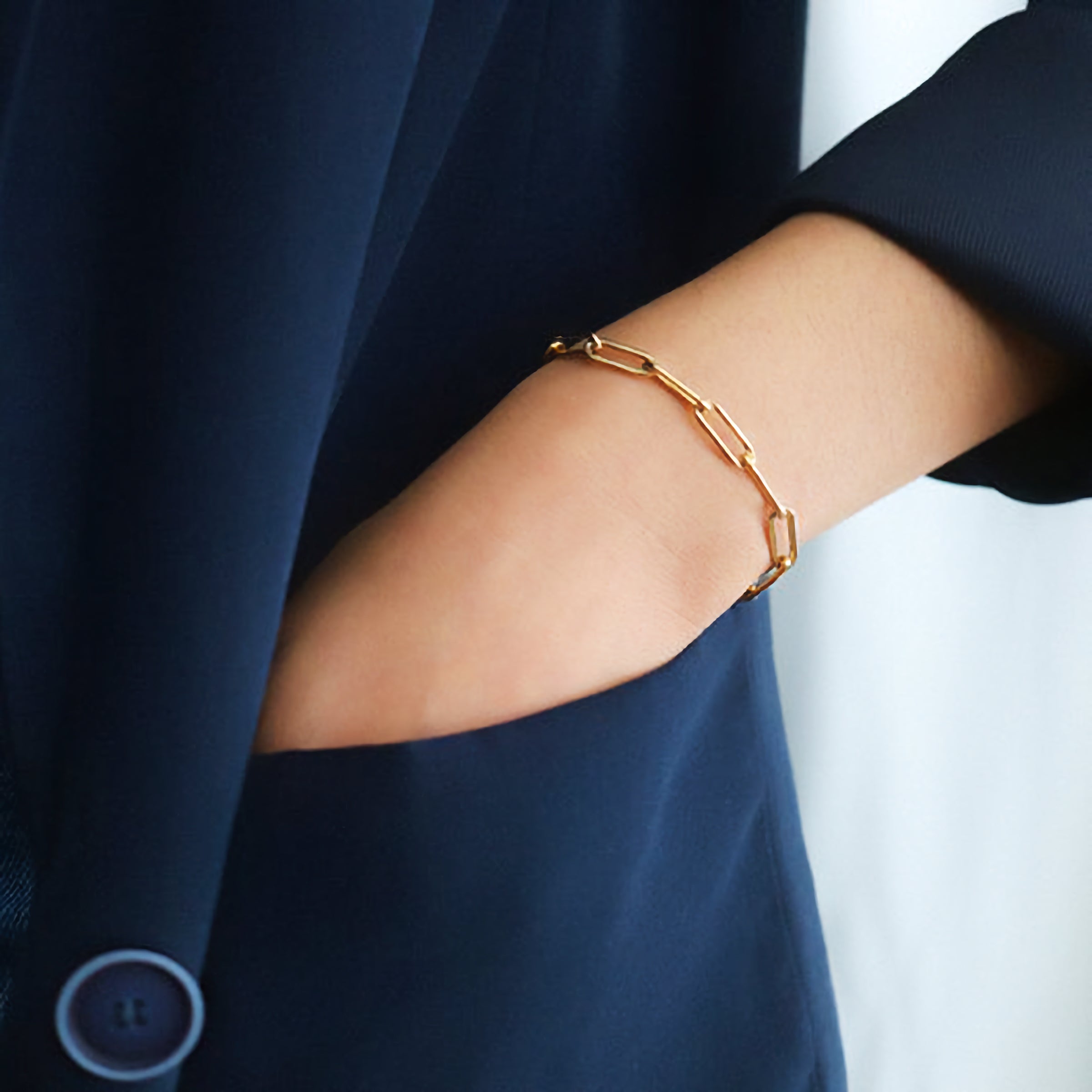 Eloise Guld Pappersklämma Armband