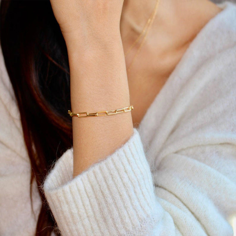 Eloise Guld Pappersklämma Armband