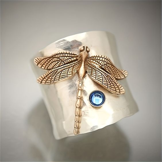 Vintage Gulddrake Silverring