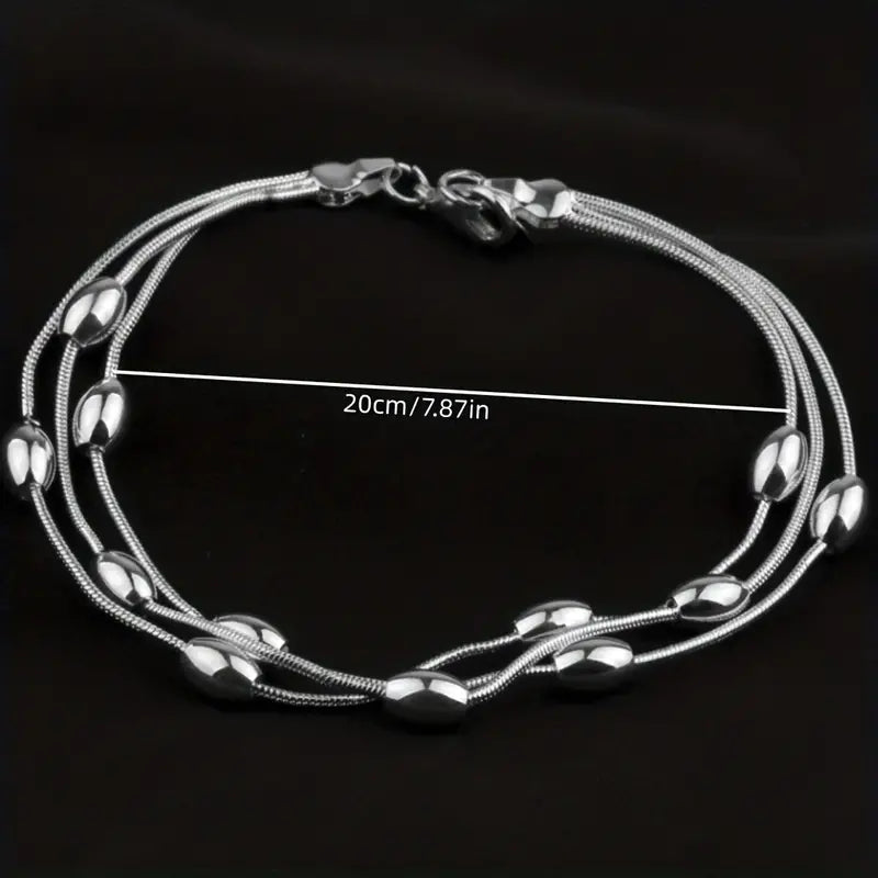 Multi Layers Tunn Kedja Armband