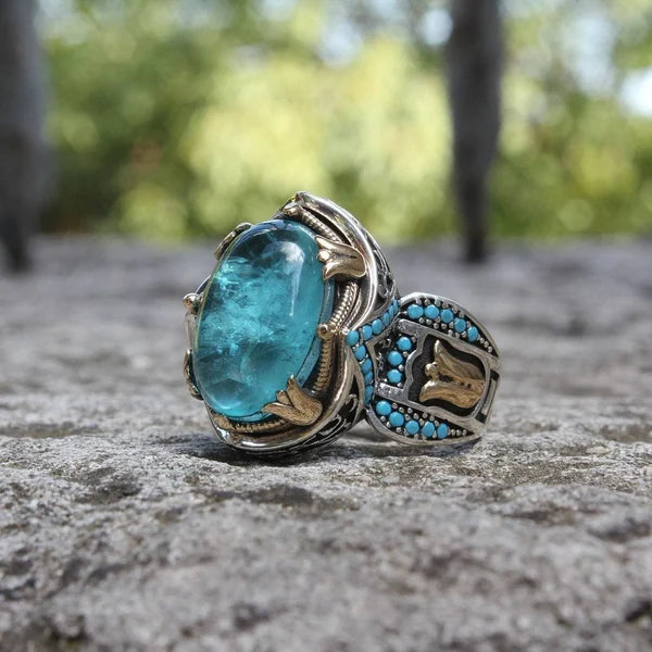 Lyxig Safir Snitt Ring