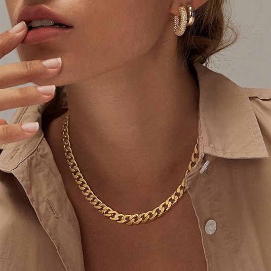 Chunky Cubansk Länk Halsband