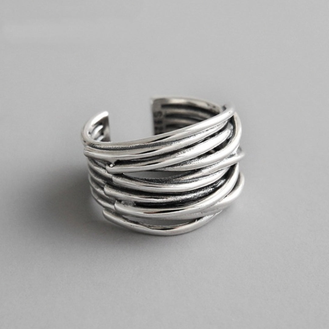 925 Sterling Silver Justerbar Lager Ring