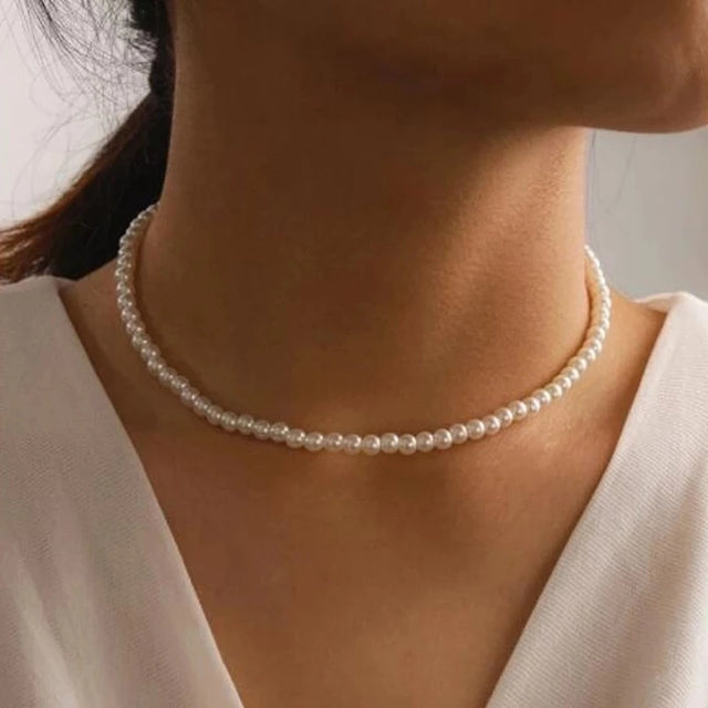 Silverpärlor Halsband