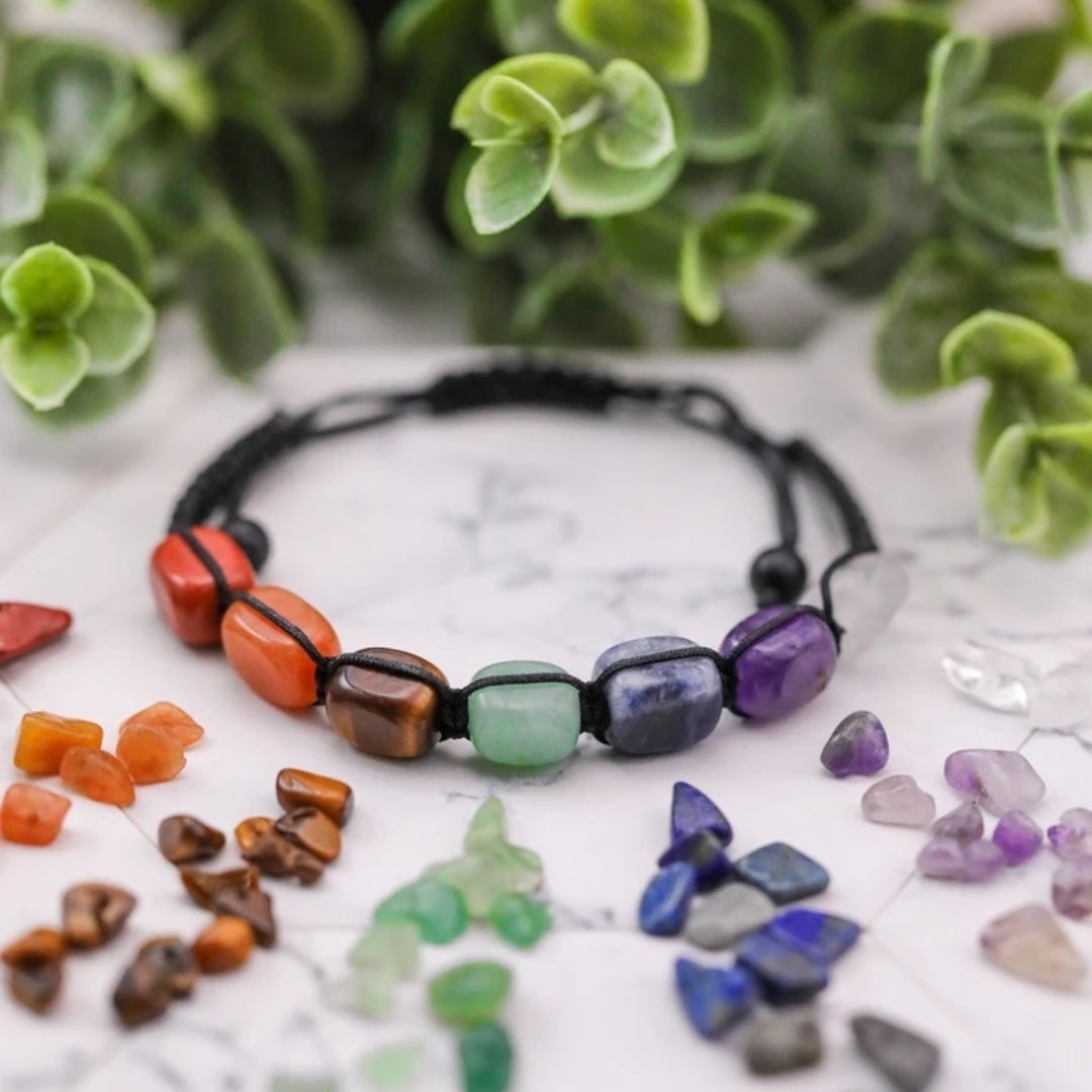 Handgjord Naturlig Magiska Stenar Rikedom Armband