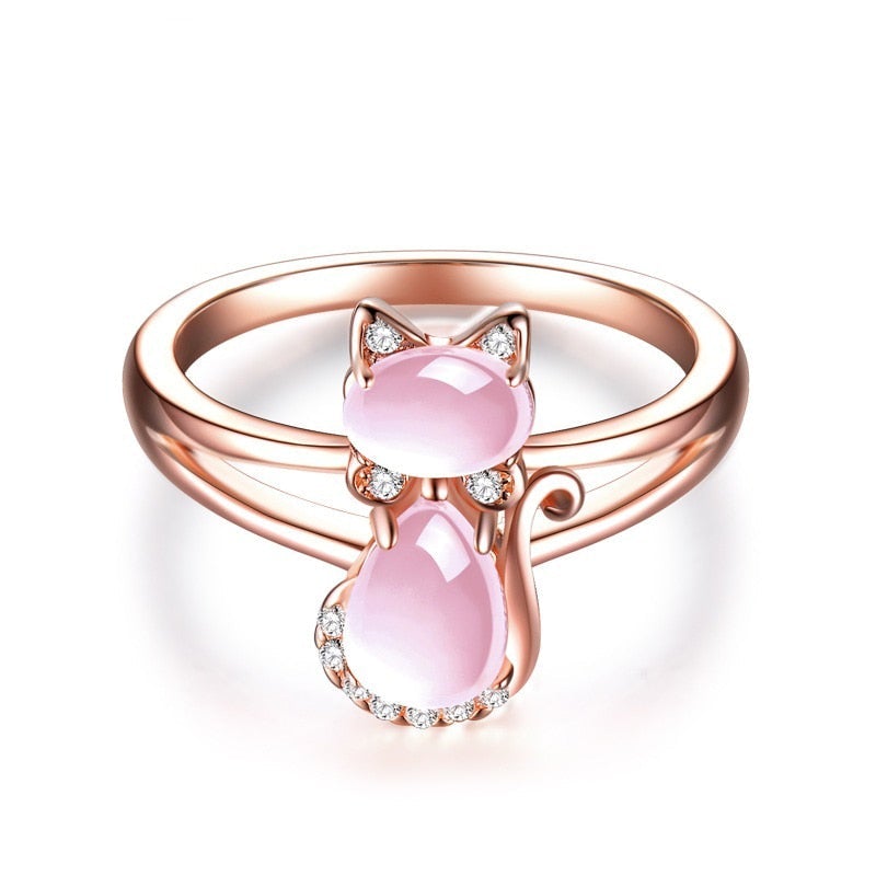 Katt Ring i Roséguld