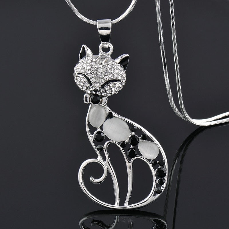 Katter av Kärlek Halsband i Sterlingsilver och Zirkonia