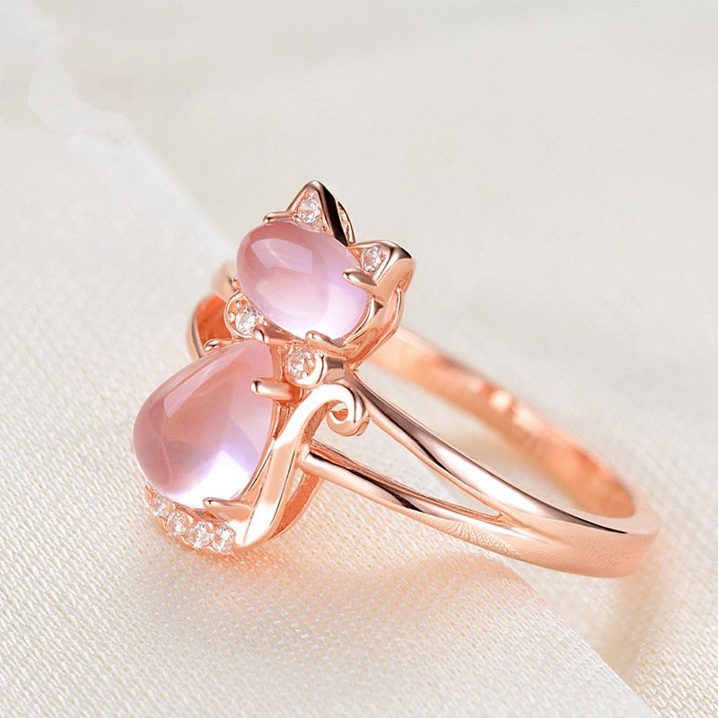 Katt Ring i Roséguld