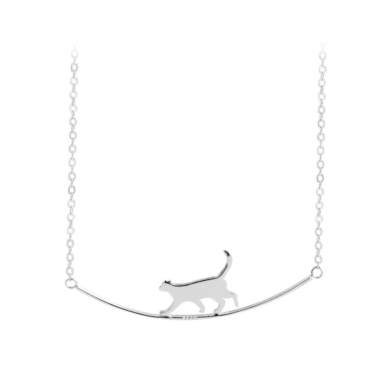 Kattklättring Halsband i Silver