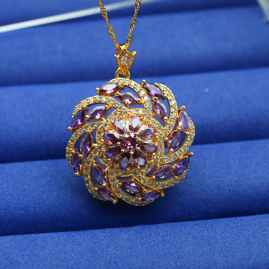 Elegant Flerfärgad Kubisk Zirkonia Hänge Halsband