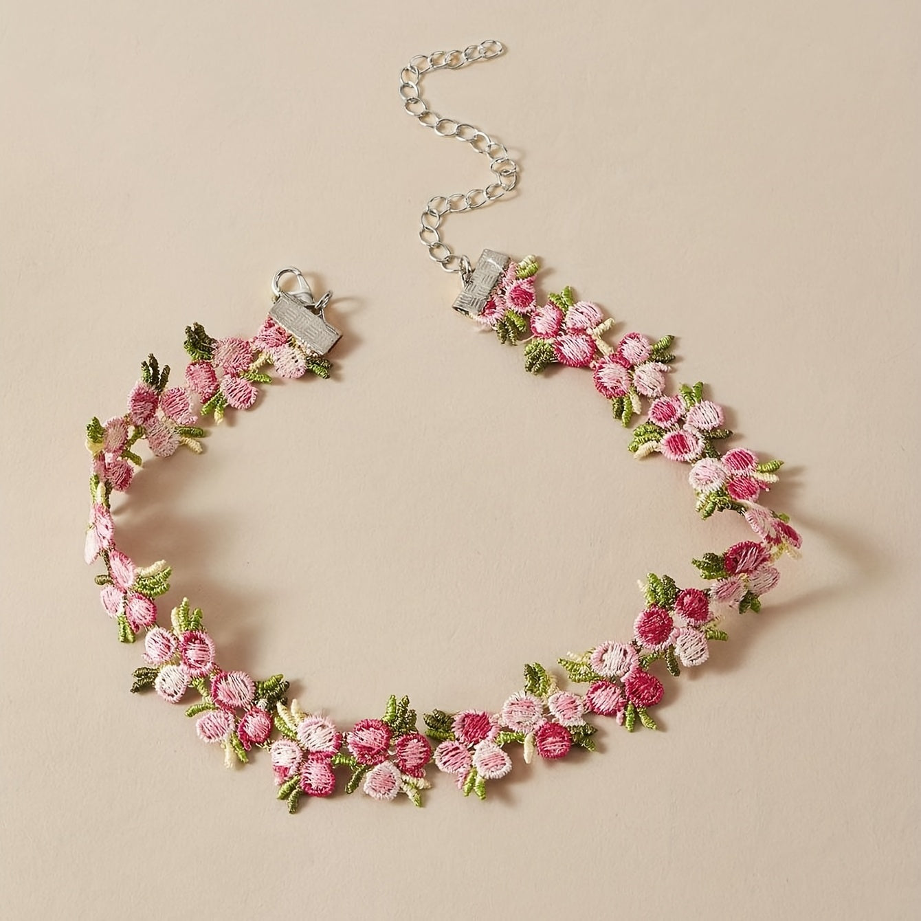 Elegant Design Rosa Blomma Choker Halsband