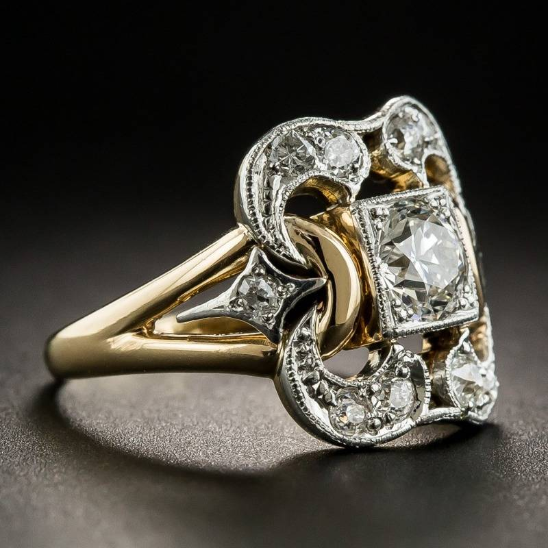 Vintage Zirconia Guld Ring