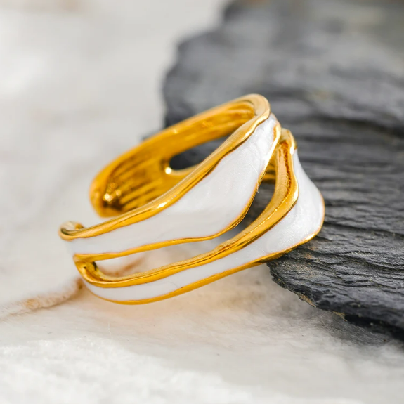 Vintage Vit Guld Ring