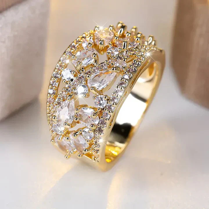 Vintage Kristaller Guld Ring