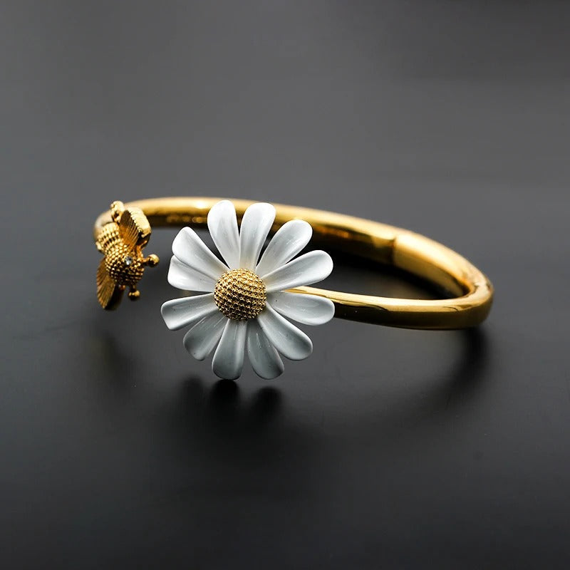 Vintage Guld Daisy & Bi Armband
