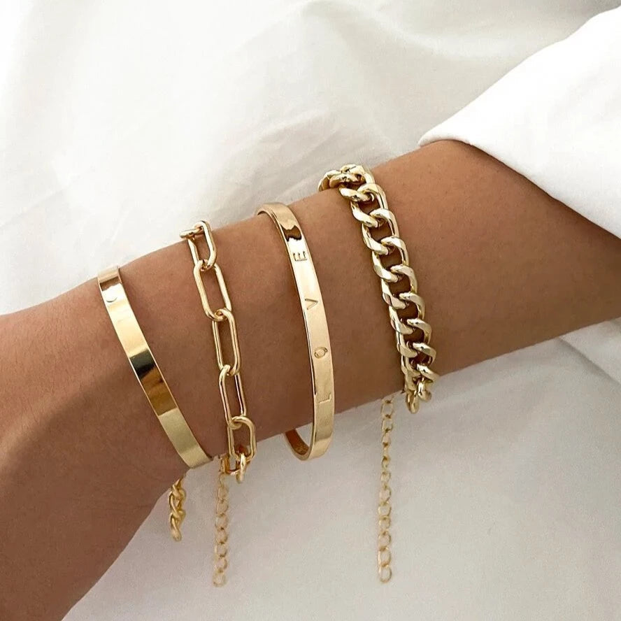 4 Delars Deja Armband Set